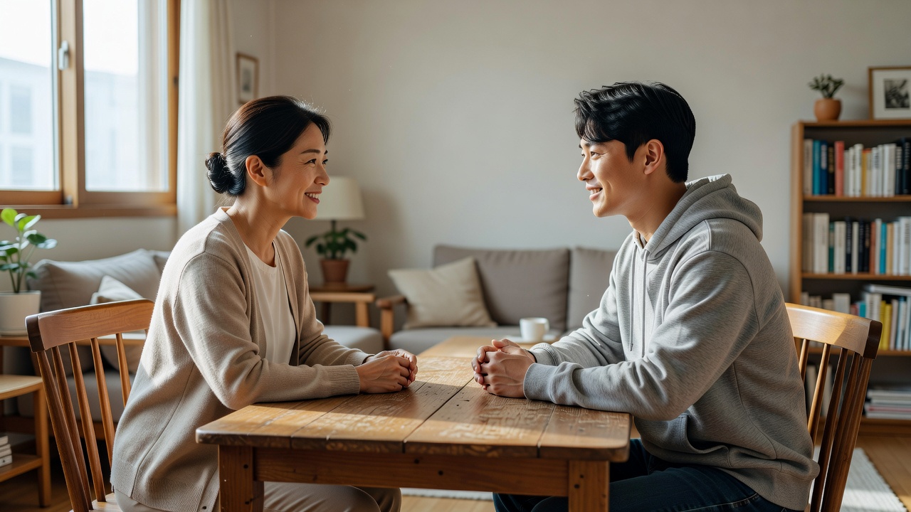 영포티 소통법의 기본 원칙을 보여주는 대화 장면